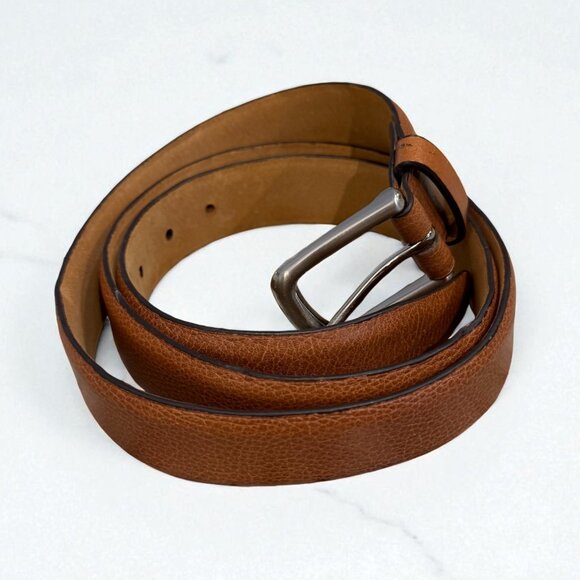 Men's Size 42 Genuine Leather Brown Belt - Picture 1 of 10